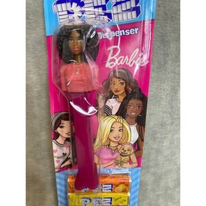 Barbie PEZ Candy‎ Dispenser African American Pink Outfit Collectible + Candy